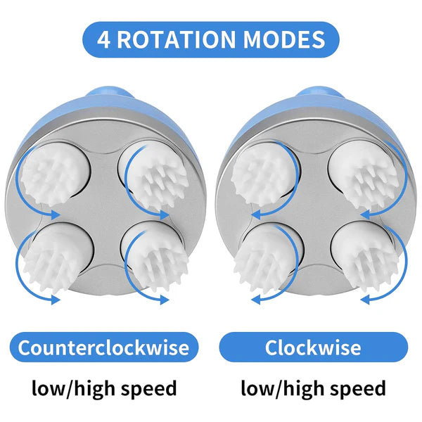Blueidea Electric Hand Massage Back Muscle Massage Vibration Massage Electric Scalp Massage USB Scalp Massager with 76 Massage Spots 4 Modes Head Meridians Massager Stress Relief Portable Scalp Massager Shampoo Massagers Scalp Brush