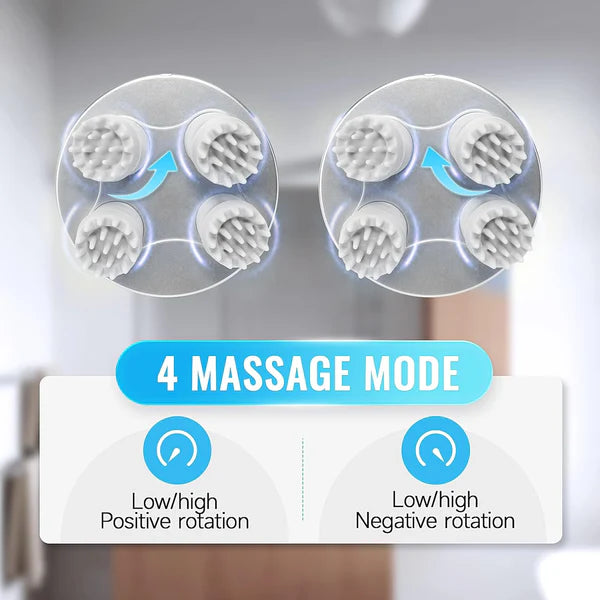 Blueidea Electric Hand Massage Back Muscle Massage Vibration Massage Electric Scalp Massage USB Scalp Massager with 76 Massage Spots 4 Modes Head Meridians Massager Stress Relief Portable Scalp Massager Shampoo Massagers Scalp Brush