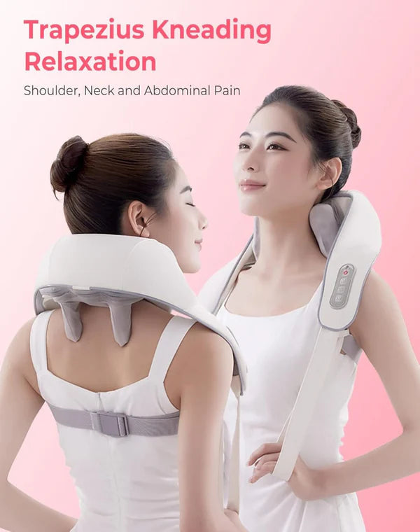 ANZEH.PK 5D Kneading Wearable Neck & Shoulder Massager with Heat, Portable Shiatsu Electric Massager for Pain Relief and Relaxation, Deep Tissue Back, Neck, and Shoulder Massage Pillow