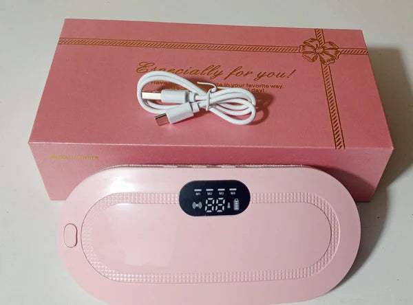 PERIOD CRAMP RELIEF BELT -Portable Menstrual Heating Pad, Heated Belly Belt for Menstrual Cramp Relief with 4 Heat Levels and 3 Modes, Electric Belt Massage for Women and Girls - Period Pain Electric Warming Belt Massager for Women-Massager