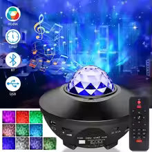 Starry Projector Light Galaxy Seen For Kids, Led Star Projector Star Lights With Remote Control, Night Light Compatible With Alexa &google Bluetooth Speaker, Nebula Projector With Ocean Wave, Christmas Gift For Kids