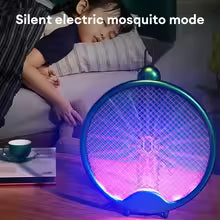 3000V Electric Mosquito Racket Mosquito Killer Lamp USB Rechargeable Foldable Mosquito Repellent Lamp Swatter Fly Swatter