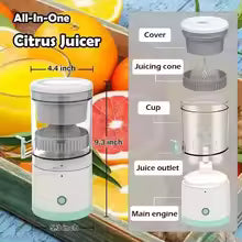 Portable Electric Citrus Juicer Hands-free Rechargeable Orange Lemon Grapefruit Juicer Easy To Clean Juicer Machine | Orange, Lemon Juicer And Squeezer | Juice Extractor | Juice Blender