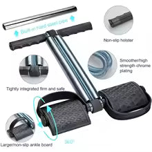 Elastic Sit Up Pull Rope Pedal Resistance Band Powerful Spring Drawstring Tummy Trimmer Equipment for Home Gym Bodybuilding