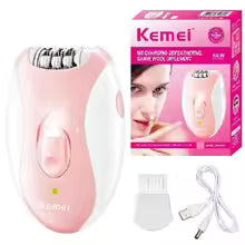 Kemei KM-189A Women Electric Epilator Shaver Rechargeable Lady's Epilator Bikini Body Hair Trimmer Hair Removal Body Beauty Care