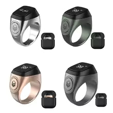 Smart Tasbih Tally Counter Ring For Muslims Zikr Digital Tasbeeh 5 Prayer Time Reminder Bluetooth High-end Smart Wearable Rings