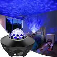 Starry Projector Light Galaxy Seen For Kids, Led Star Projector Star Lights With Remote Control, Night Light Compatible With Alexa &google Bluetooth Speaker, Nebula Projector With Ocean Wave, Christmas Gift For Kids