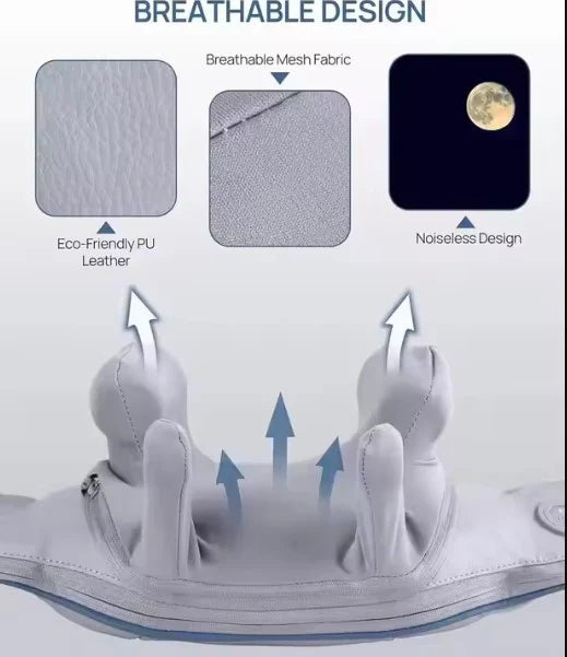 ANZEH.PK 5D Kneading Wearable Neck & Shoulder Massager with Heat, Portable Shiatsu Electric Massager for Pain Relief and Relaxation, Deep Tissue Back, Neck, and Shoulder Massage Pillow