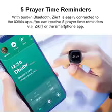 Smart Tasbih Tally Counter Ring For Muslims Zikr Digital Tasbeeh 5 Prayer Time Reminder Bluetooth High-end Smart Wearable Rings