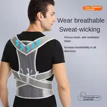 Fit Geno Back Brace Posture Corrector for Women and Men, Shoulder Straightener, Adjustable Full Back Support, Upper and Lower Back Pain Relief - Scoliosis, Hunchback, Hump, Thoracic, Spine Corrector