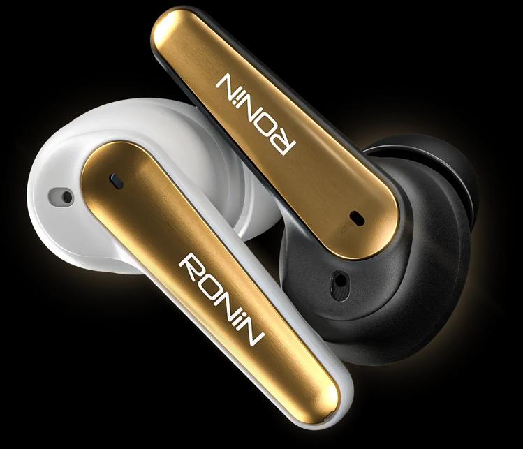 Ronin R‑7065 Eclipse TWS Earbuds – Bluetooth 5.3, Hyper ANC, 6 Hr Playback, 80 Hr Total, Quad‑Mic ENC