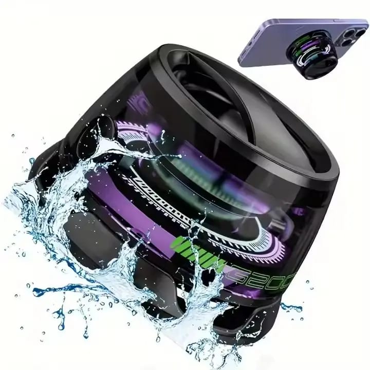 R9 Multi Functional Wireless Charger Mini Portable Bluetooth Speaker Phone Holder RGB Night Light All-in-one Machine HIFI Audio