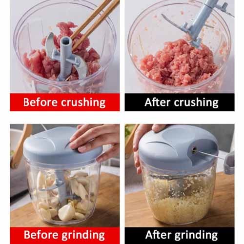 Speedy Chopper 3 Blades & 5 Blades Different Sizes - Manual Hand Pull