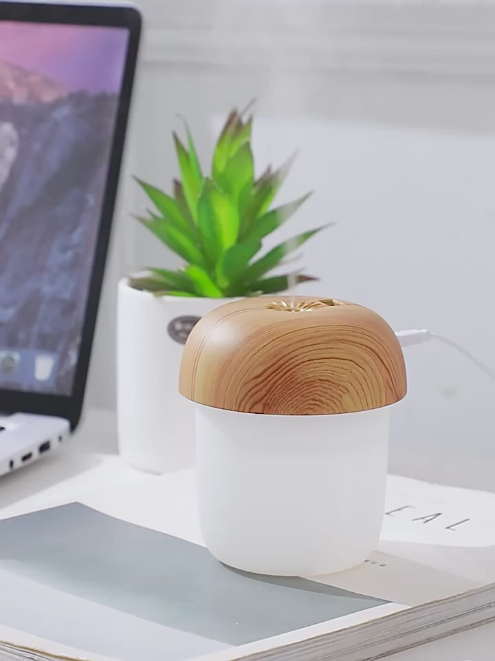 Mushroom Shape Humidifier Portable Mini Humidifier Direct Usb Current Aroma Diffuser Cool Mist 300ml (with Box)